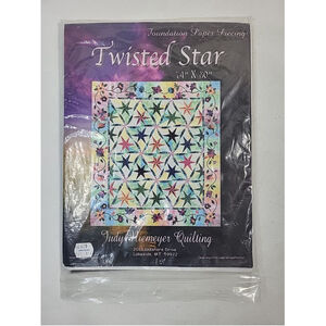 Judy Niemeyer Twisted Star Foundation Piecing Quilt Pattern 74" X 80" NEW